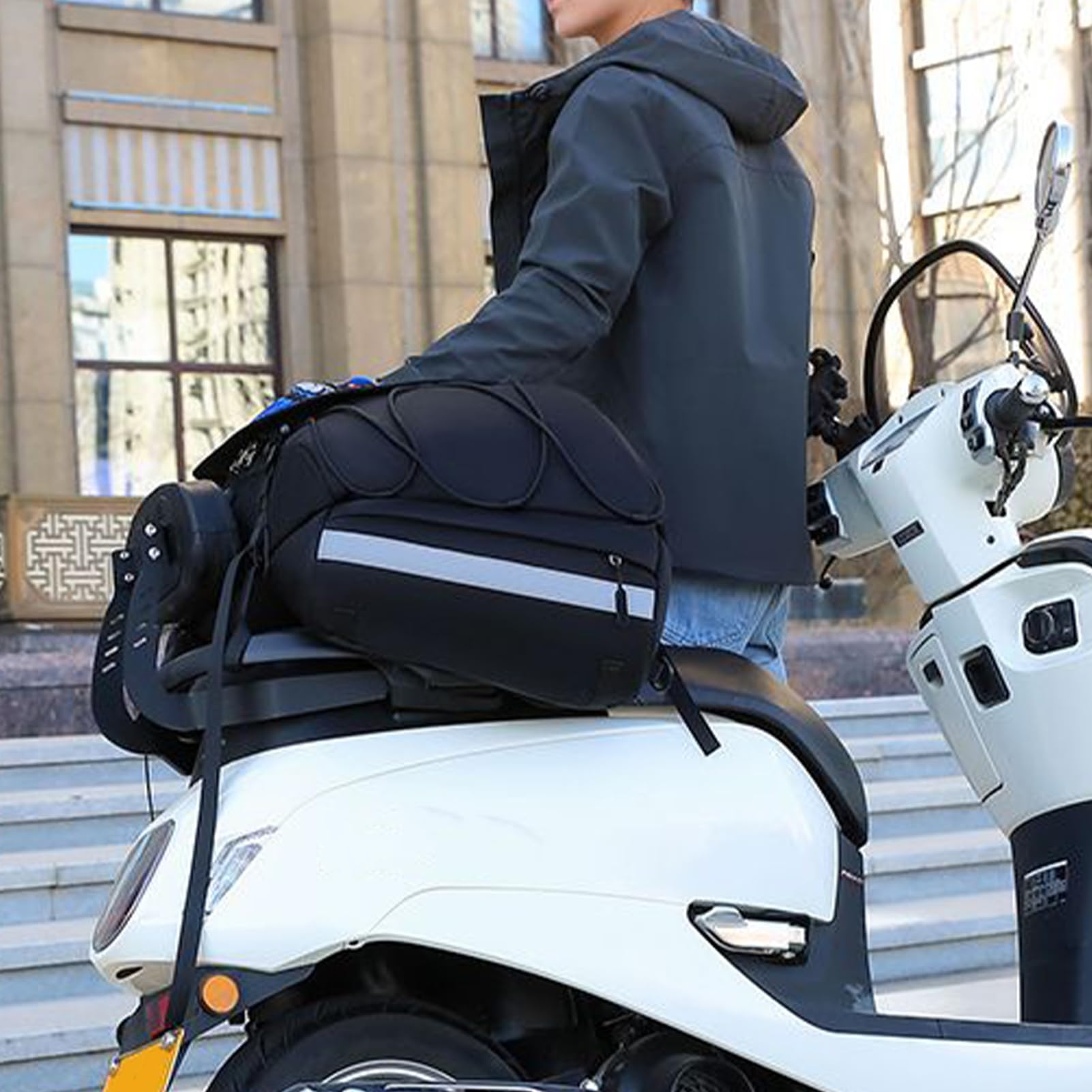 Torby Motocyklowe Na Tylne Siodło Sakwy Podróżne Do Motocykla | Regulowane Siodło Bagażowe All-Weather Na Trasy I Dojazdy