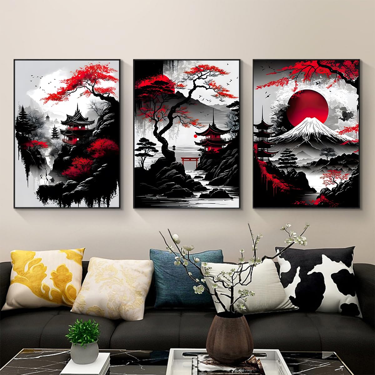 IUNTWEIE Japanese Landscape Poster