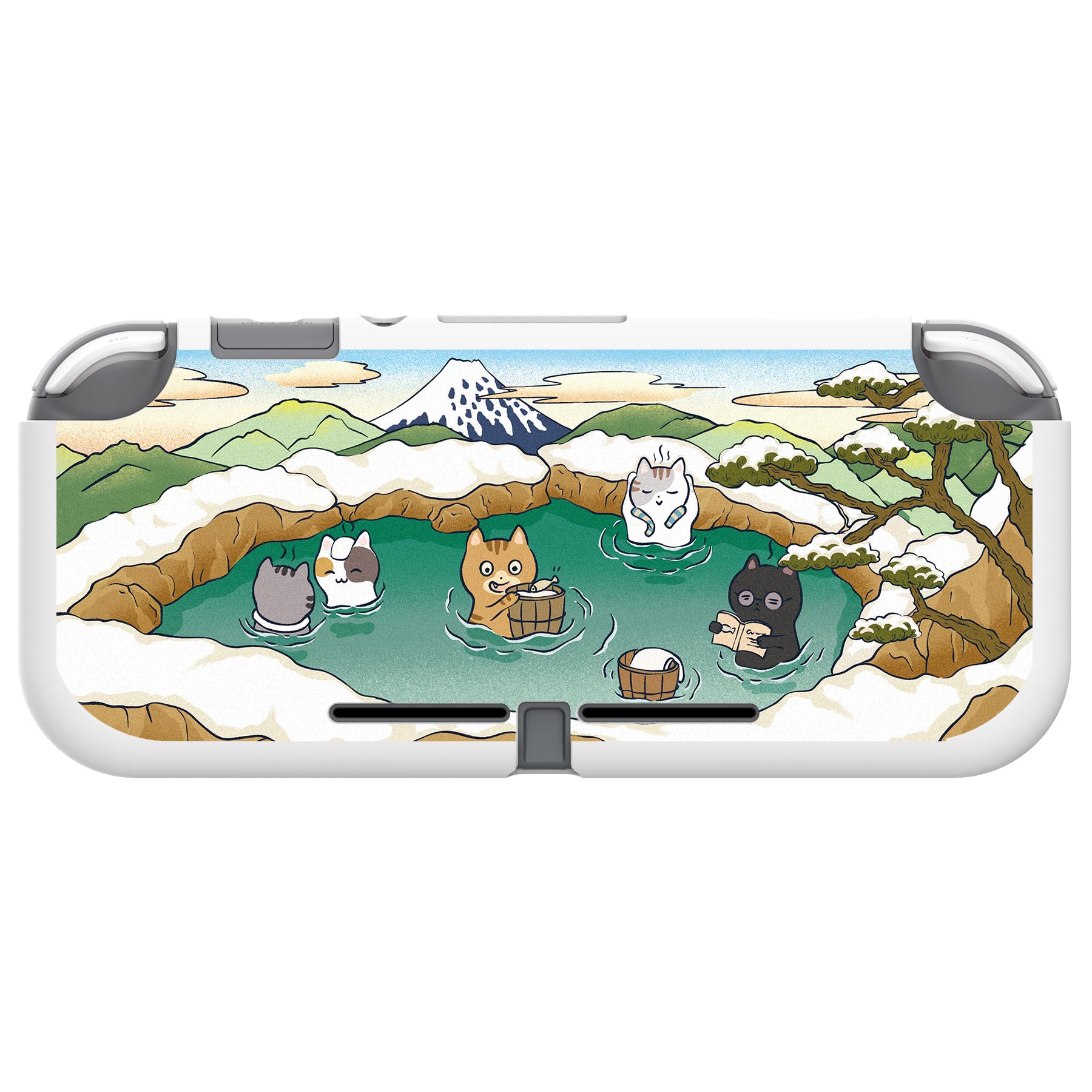 playvital Hot Spring Kitties Custom Protective Case for Nintendo Switch Lite, Soft TPU Slim Case Cover for Nintendo Switch Lite — view 3