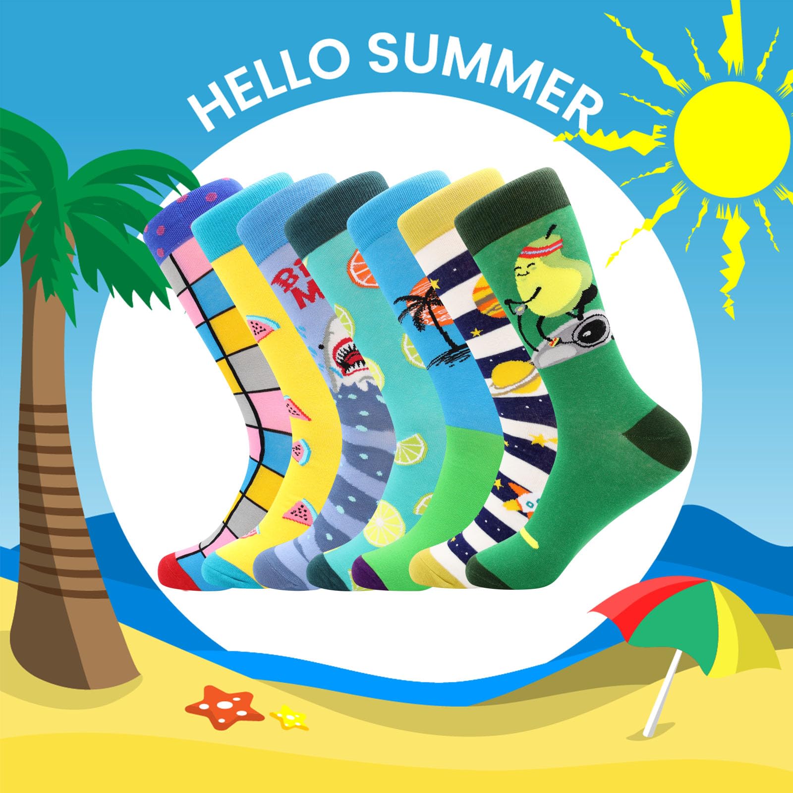 BISOUSOX Calzini da Uomo Divertenti,Calzini alla Moda Pazzi Colorati per Uomo Calzini Classici,Calzini Novità,Calzini per Scarpe Sportive Miglior Regalo per Amico Marito