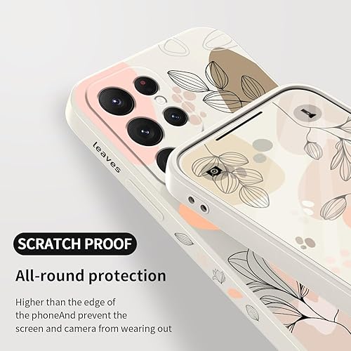 Miniatura 7 de LEECG Funda para Samsung Galaxy S22 Ultra, funda para teléfono S22 Ultra, diseño de flores Morandi de moda, silicona suave, protección contra caídas