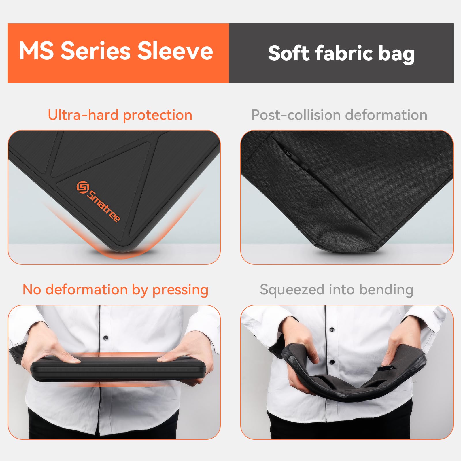 Smatree Funda rígida de EVA para portátil MS105 Funda con Soporte Compatible para 16,1 Pulgadas HP OMEN 16z/16t/16, 16,1 Pulgadas HP Victus Gaming portátil 16t/16