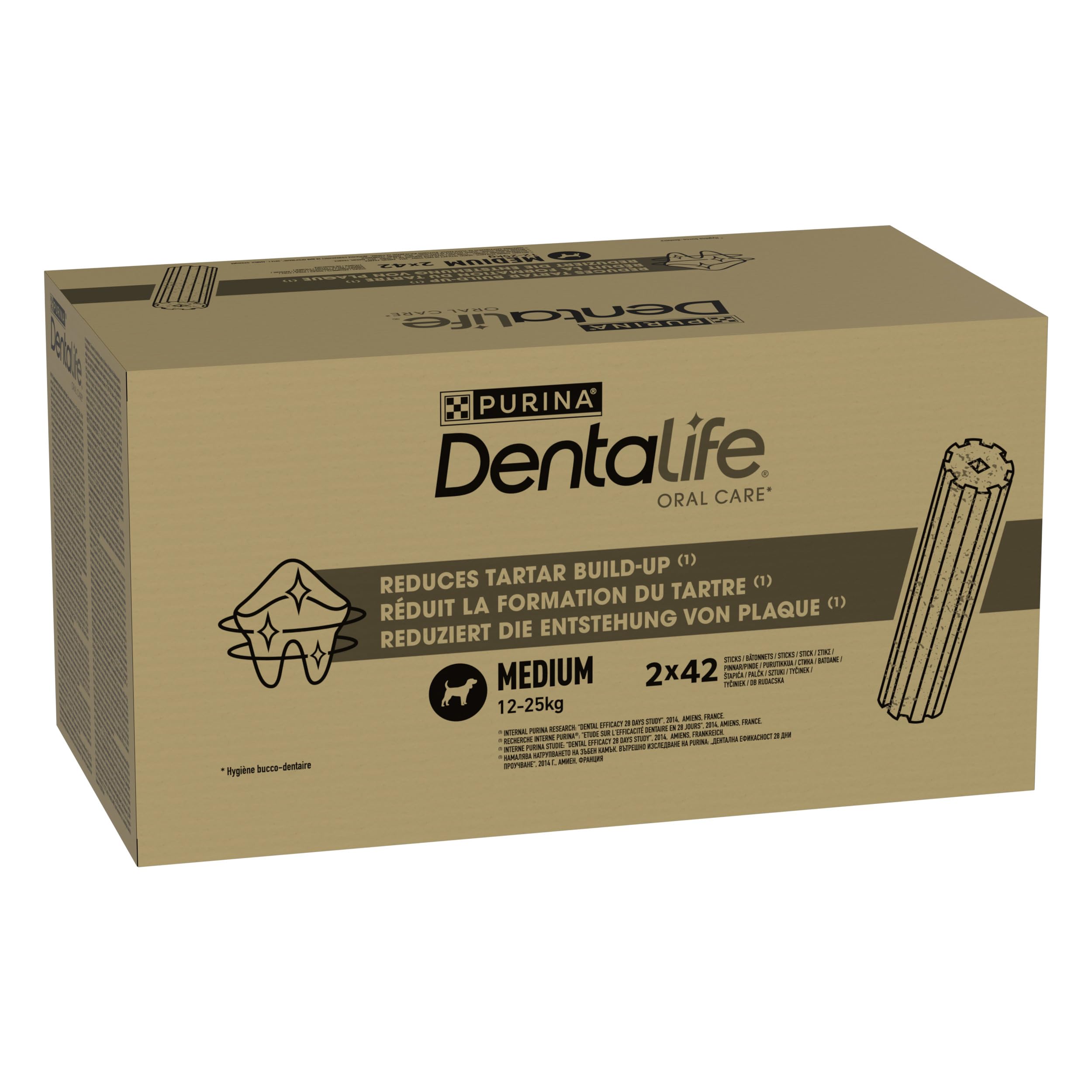 Dentalife Lot de 84 paquets de friandises pour chien - Réduit la formation de tartre (2 x 42 bâtonnets)