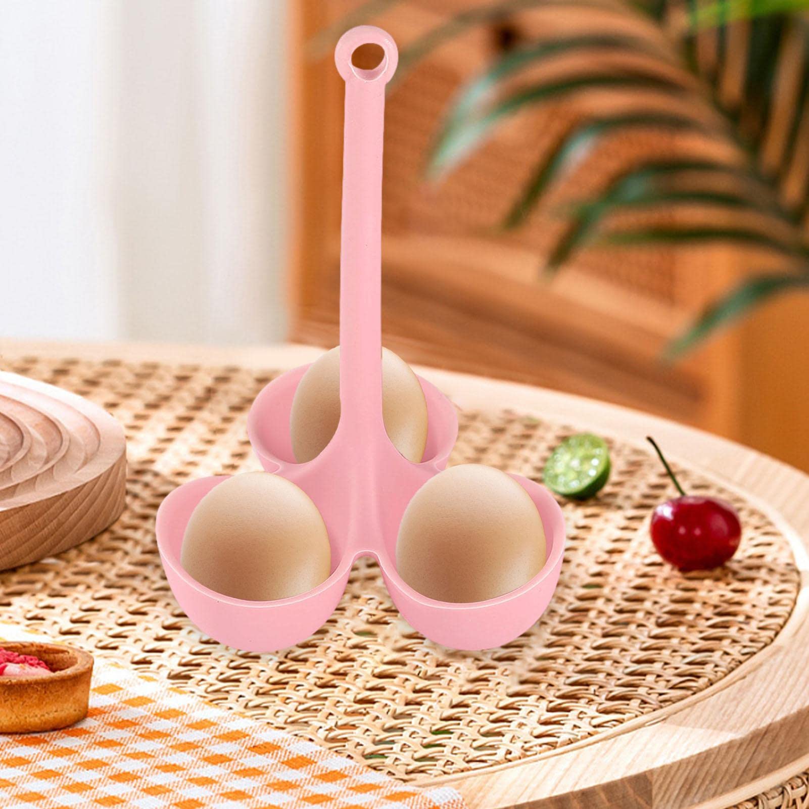 Support Silicone Pour œufs à La Coque - Cuiseur Et Rangement 6 œufs | Résistant à La Chaleur, Trous Drainage | Grise, 12.5x16 Cm