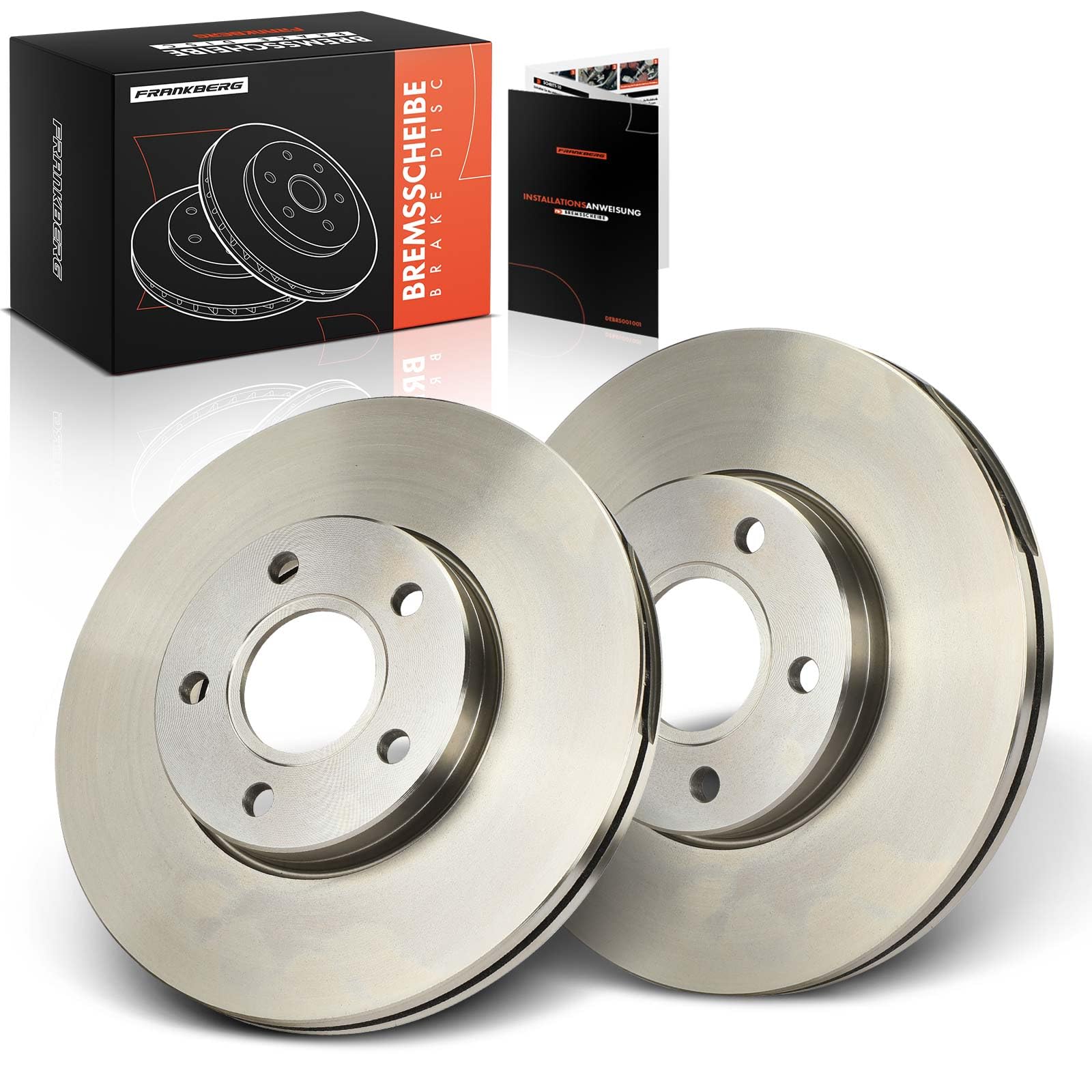 Frankberg 2 discos de freno delanteros ventilados Ø278 mm AV611125BB | Compatible con: Torneo Focus II DA DS FFS, C-Max DM2, Focus II Saloon DB DH FCH, C70 II Cabriolet 542, Focus II DA DP HCP