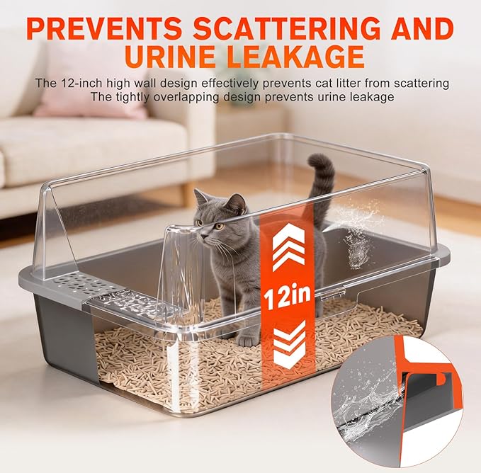 Bandeja Sanitaria de Acero Inoxidable XL, 2 Pack, para Gatos miniatura 3