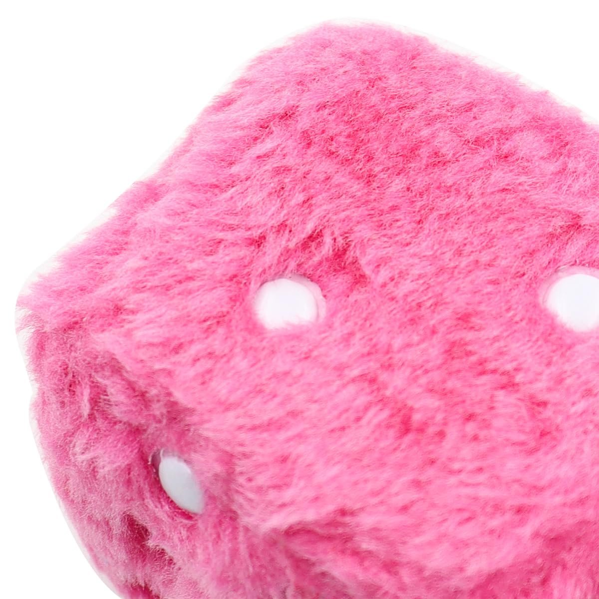 Un par de Adornos de Cubo de Felpa para Colgar en el Coche, Cubo de Felpa de Dados, Accesorios de Coche para Accesorios de Espejo retrovisor Interior (Rosa)