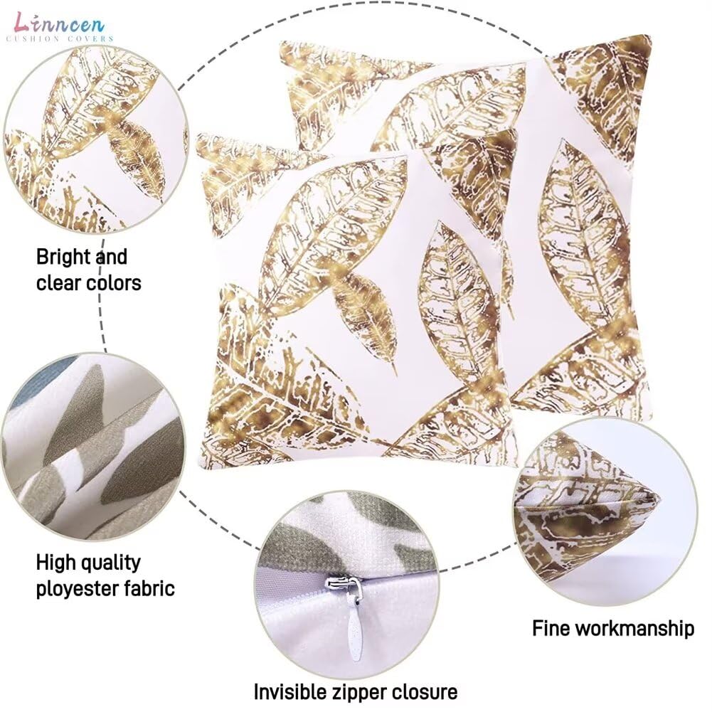 Kissenbezug 50 x 50 4er Set Kissenbezug Grün Dekokissen Modern Sofakissen Leinen Kopfkissenbezug Rose Kissenbezüge Kissenhüllen für Geschenke für Frauen Zierkissenbezug, Sofa Wohnzimmer Zierkissen G-0