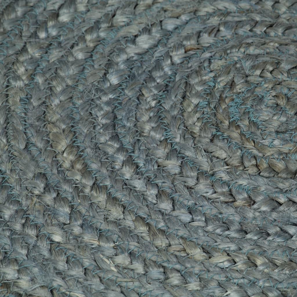 Ręcznie wykonany dywan jutowy, okrągły, 150 cm, pleciony w oliwkową zieleń, naturalna dekoracja do salonu, sypialni, wytrzymały