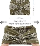 DRESHOW 8 Pack Bandes de tête Turban pour les femmes Large Vintage Wraps de Tête Knotted Cute Accessoires de bande de cheveux