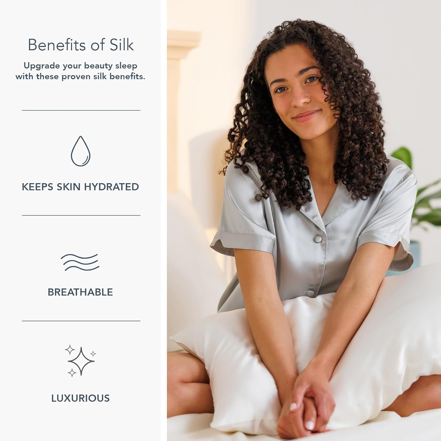 Fishers Finery Women's 100% Mulberry Silk Short Pajama Set; Short Sleeve - Image 5