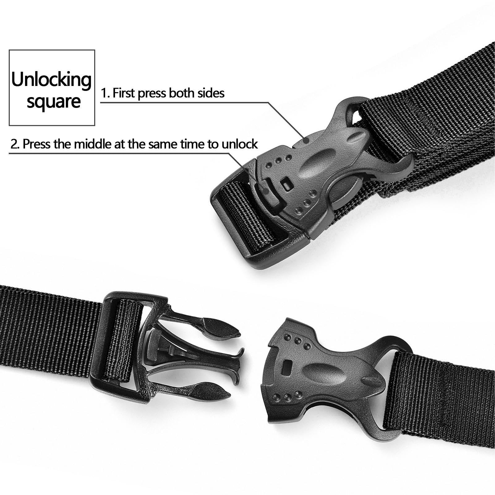 Sangle de sac de couchage, sangle utilitaire robuste pour sac de randonnée, bagages, camping, randonnée avec boucle en plastique