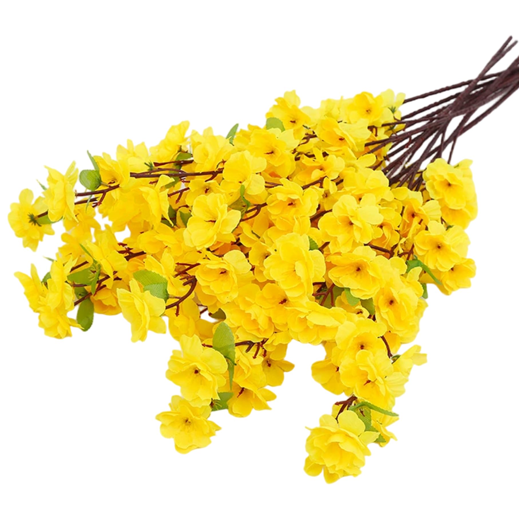 Fleurs d'abricot jaune en soie pour une décoration de table printanière réussie