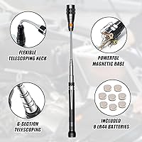 Vista 2 de Regalos para papá, herramienta de recogida magnética, herramienta de recogida magnética telescópica con linterna LED de 3 LED, regalos de Navidad