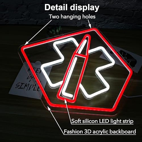 Miniatura 3 de Letrero de neón para juegos para decoración de pared, letreros de neón decorativos para sala de juegos, letrero de neón rojo y blanco colgante para