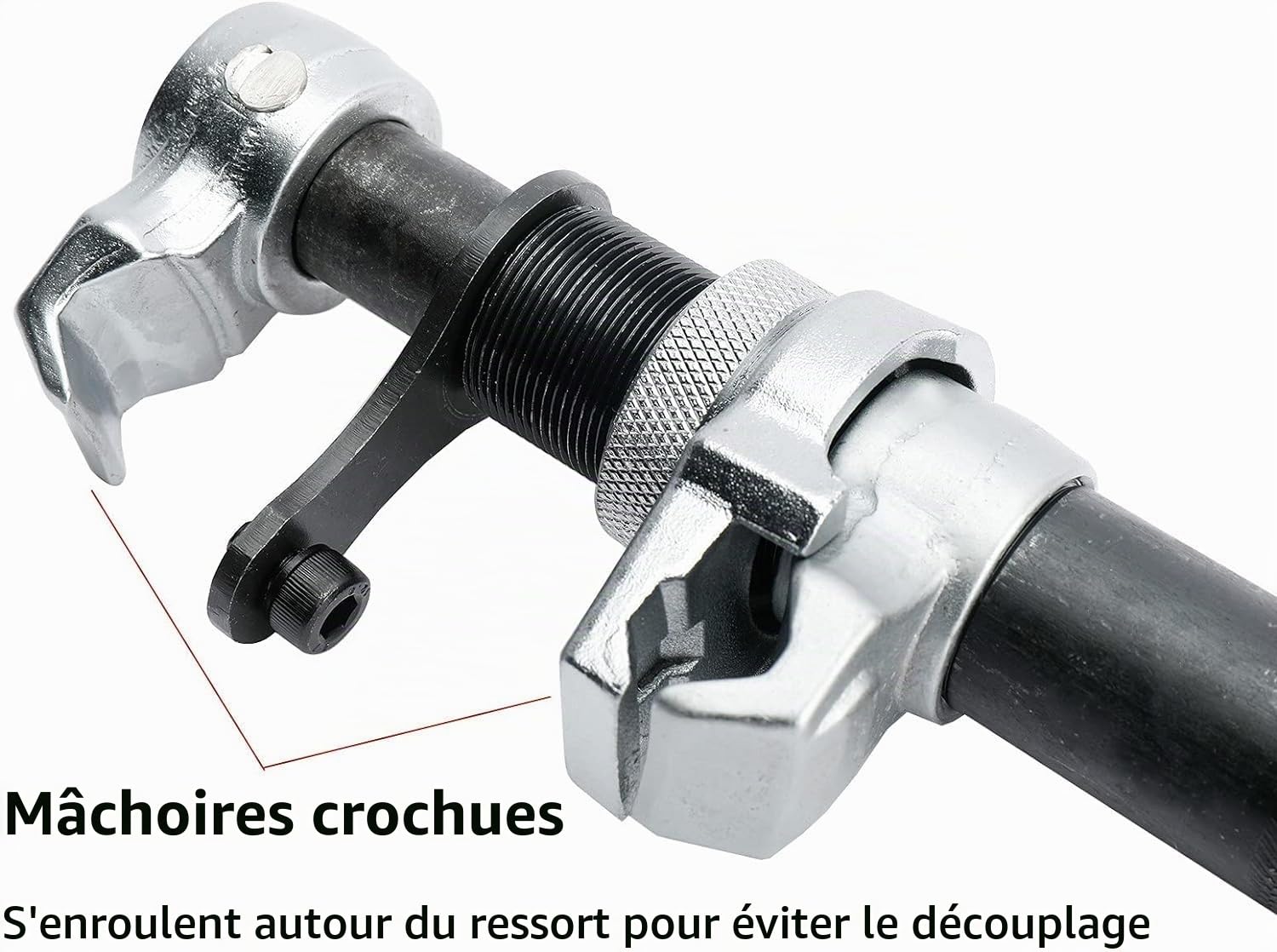 FreeTec Lot de 3 tendeurs à ressorts | Outil professionnel pour ressorts de voiture | Tuning et abaissement | Tendeur pour amortisseurs | Charge maximale 1,2 t (1200 kg) (bleu)