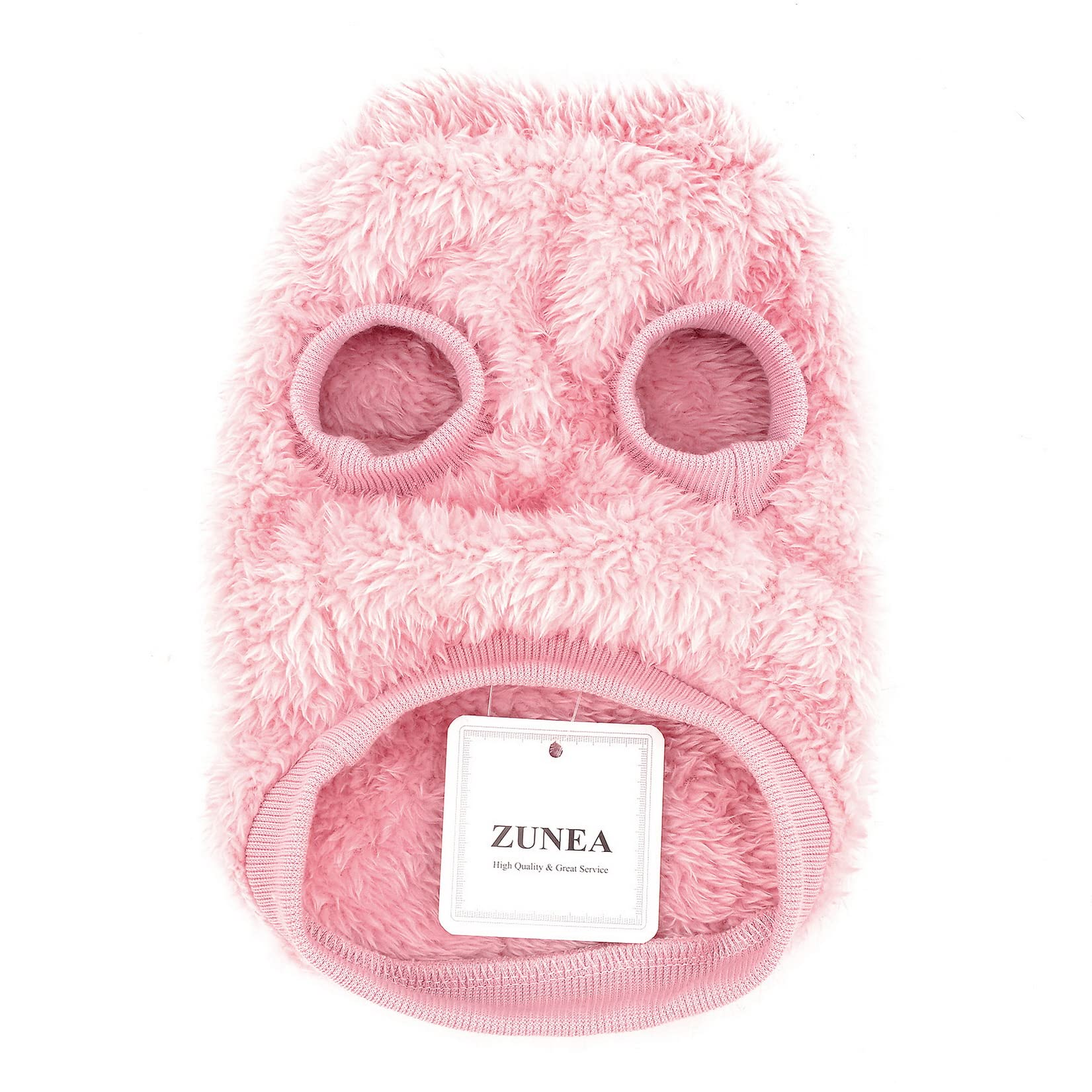 Zunea Fleece Dog Jumper Winter Warm Sweater Jumpers for Small Dogs Soft Fuzzy Puppy Clothes with D-Ring for Harness Leash Pullover Jacket Coat Cold Weather Pet Girl Boy Chihuahua Cats Apparel Pink M - Image 3