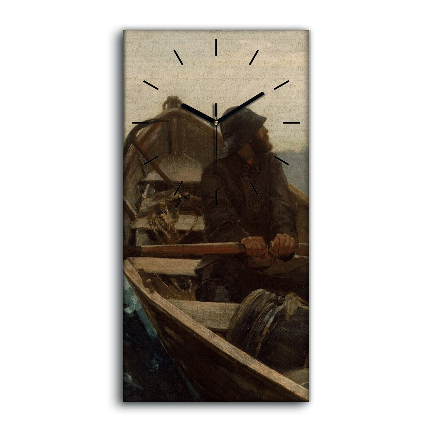 Horloge sur Toile Salon et Chambre Décoration Silencieuse Winslow Homer