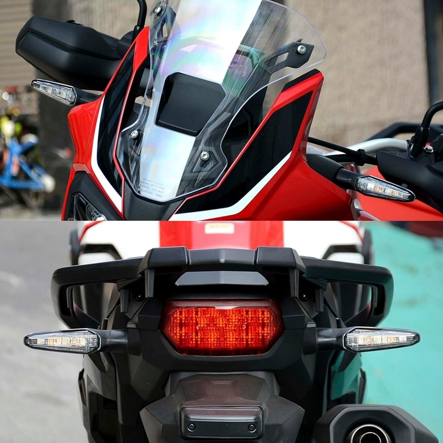 Motorcycle Front or Rear Turn Signal Indicators Compatible with Honda Africa Twin CRF1000L 2016-2019(Smoke)
