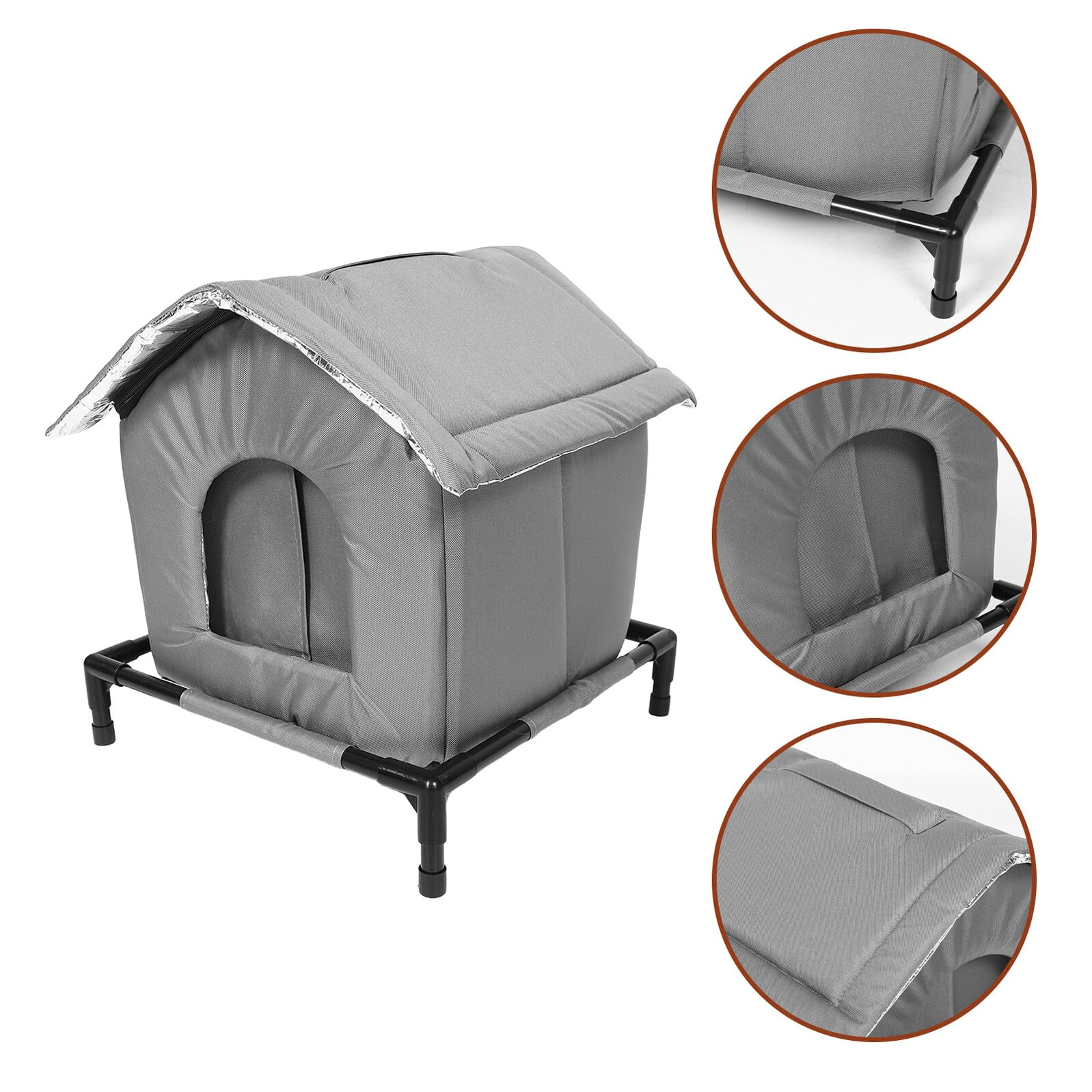 Abaodam Katzenhaus Outdoor Klein mit Isolierung und Geschlossenem Katzenzelt Wetterfester Unterschlupf für Streunerkatzen im Winter