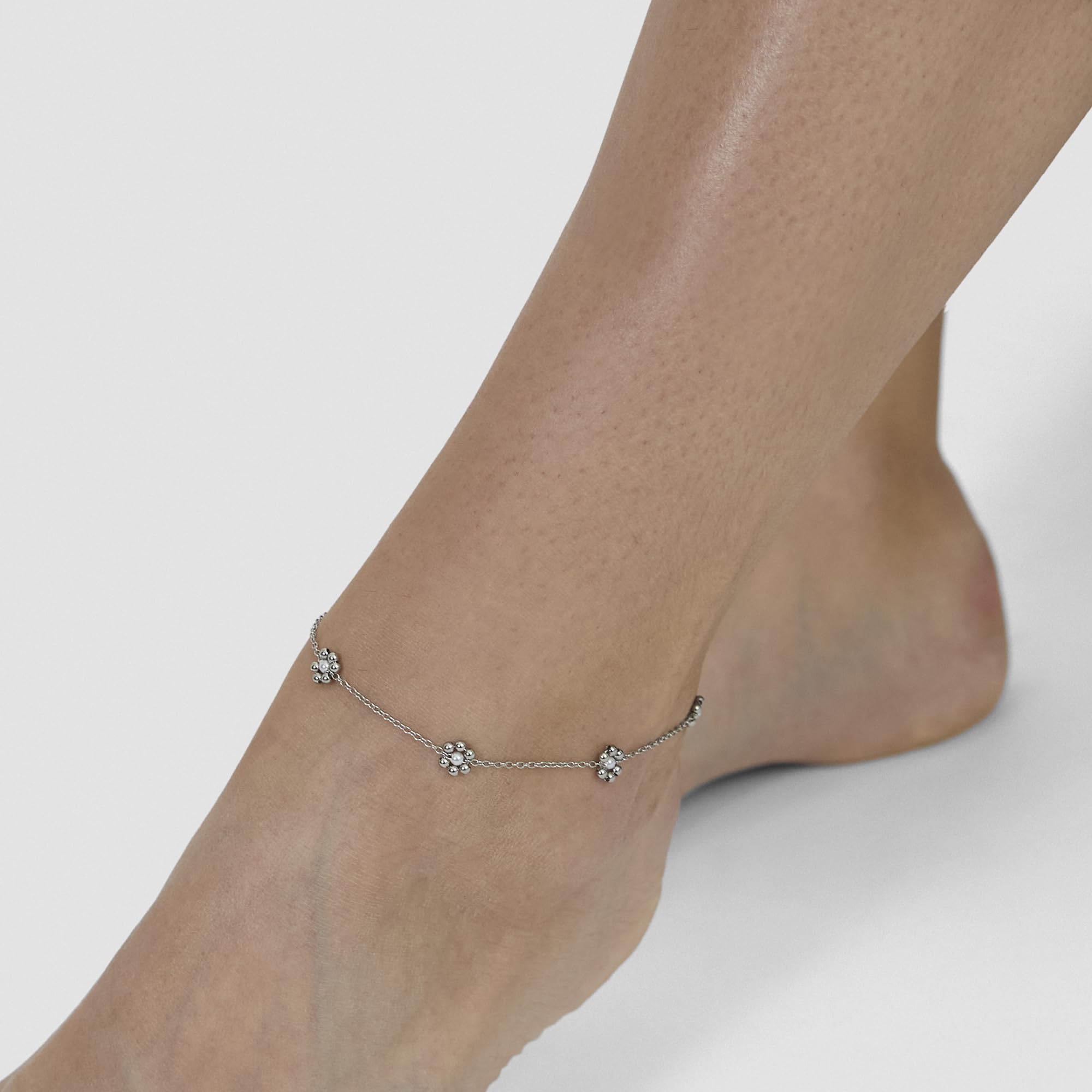 s.Oliver Anklet – Elegante cavigliera in acciaio inox lucido – argento – catena rolò regolabile fino a 27 cm – impermeabile e delicato sulla pelle