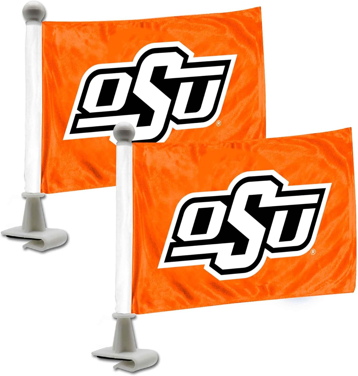 FANMATS 61924 Oklahoma State Cowboys Ambassador Car Flags - 2 Pack Mini Auto Flags, 4in X 6in, Perfect for Hood or Trunk