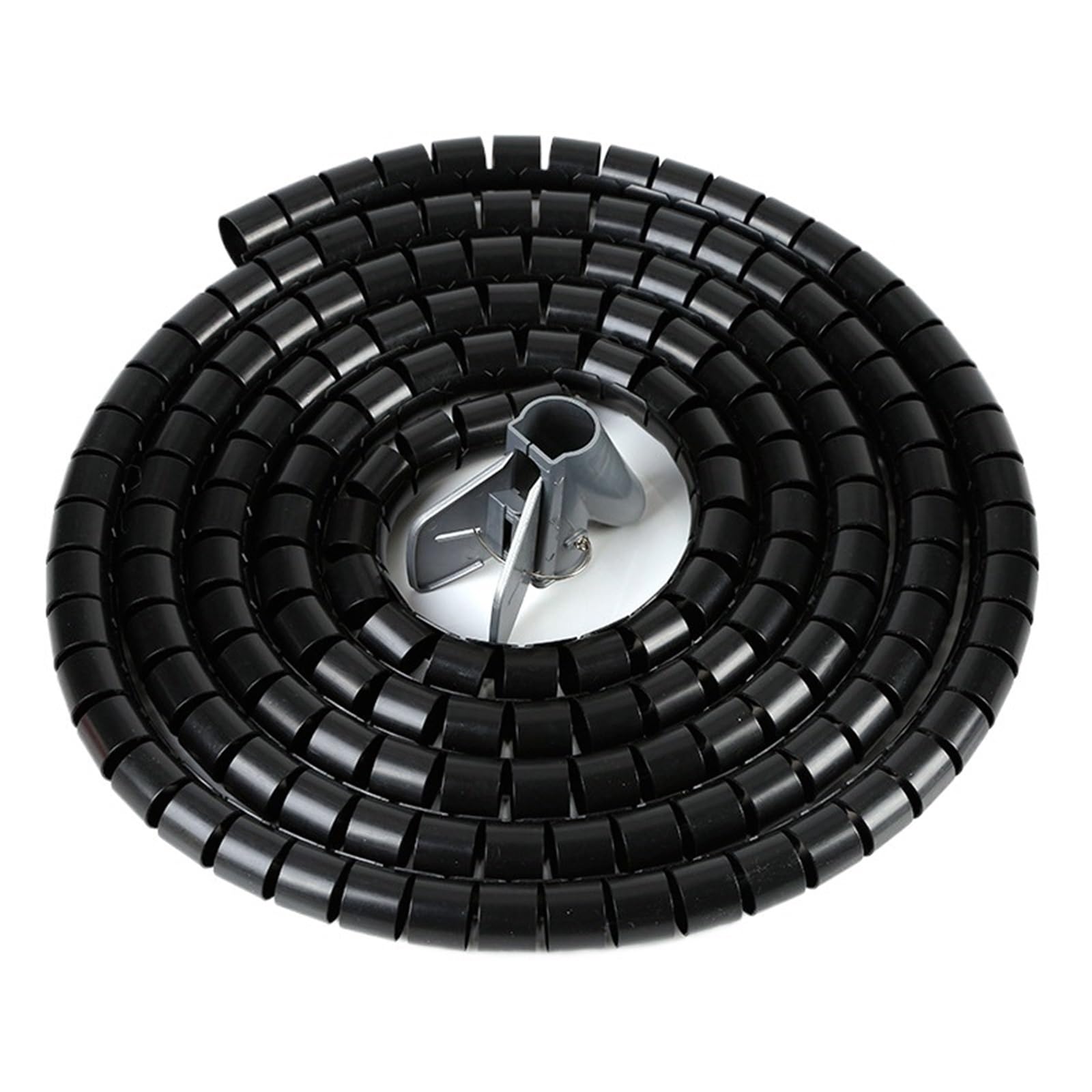 Gaine de câble en spirale, 1 mètre, multicolore, 8-42 mm (Noir, 28 mm de diamètre intérieur)