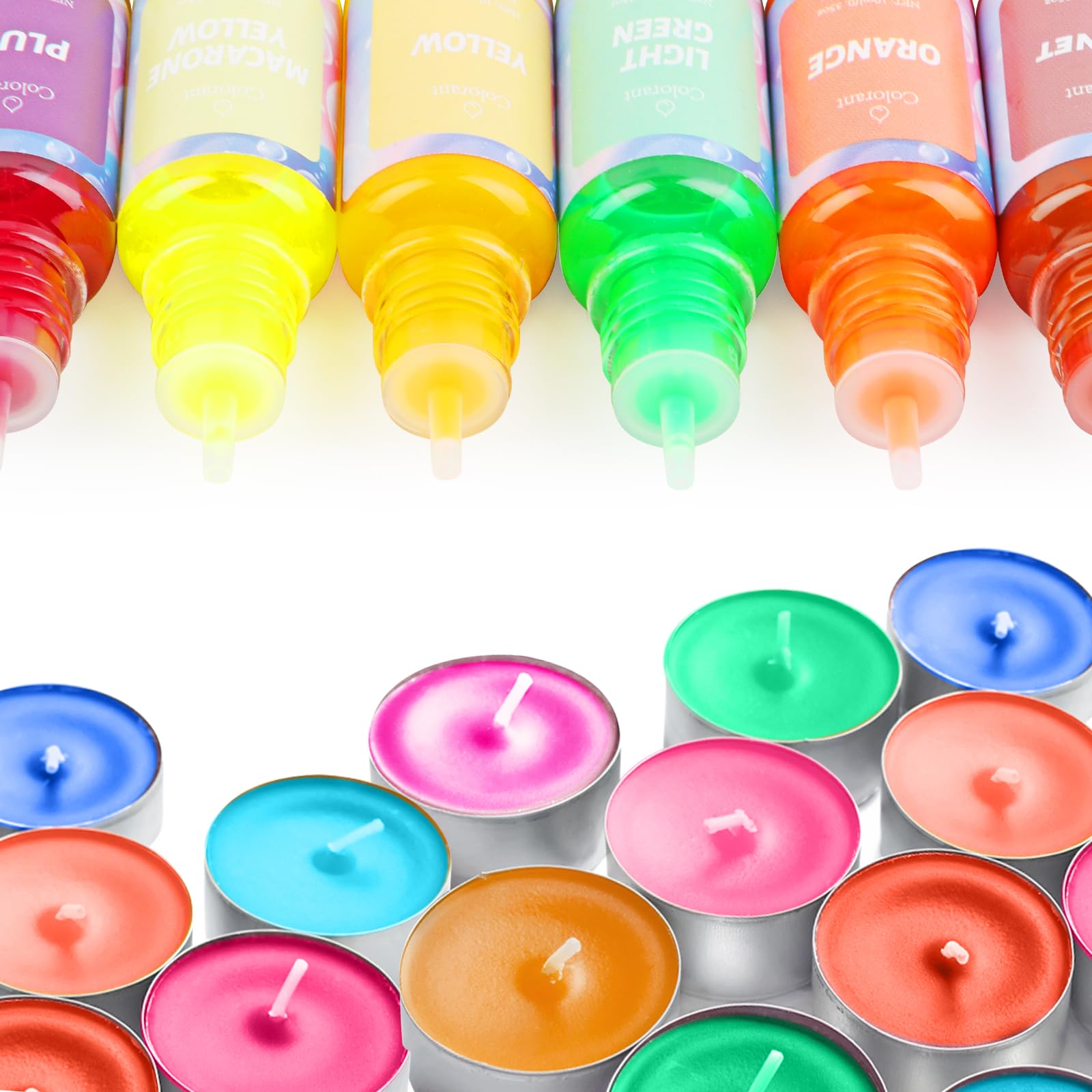 Coloranti Liquidi Per Candele - 18 Colori Concentrati, Per Cera Di Soia, Paraffina E Gel, Facili Da Usare - Foto 4