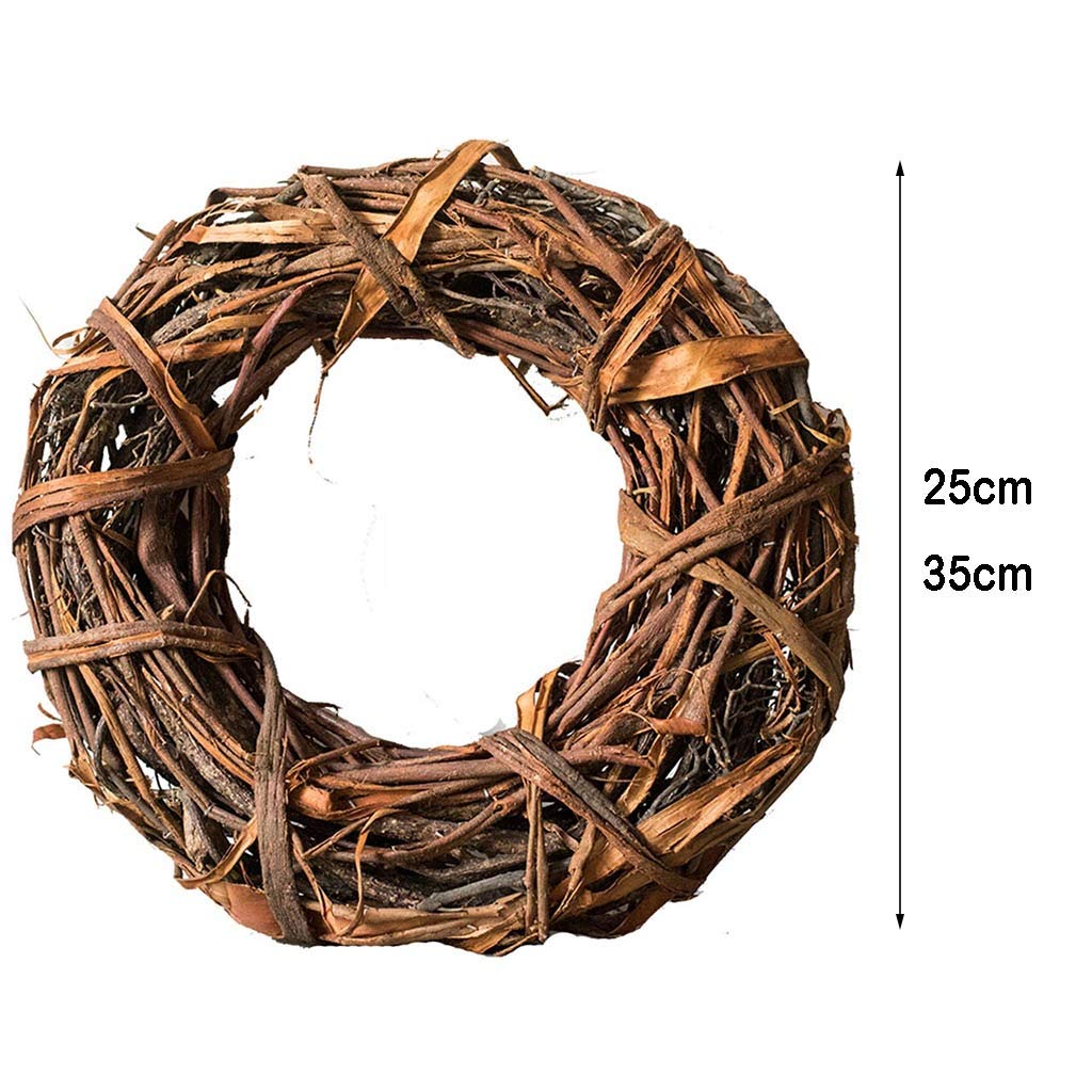 4 Ghirlande Decorativa In Rattan Fai-da-Te Ø20cm - Per Decorare Finestre, Tavoli E Porte - Foto 12