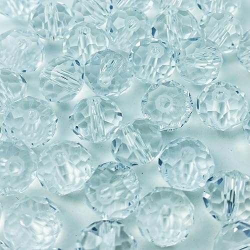 Miniatura 7 de Honkoolly 400 cuentas de cristal facetadas de 0.157 pulgadas (0.157 in) con agujero espaciador de vidrio para pulseras, collares, aretes, bricolaje