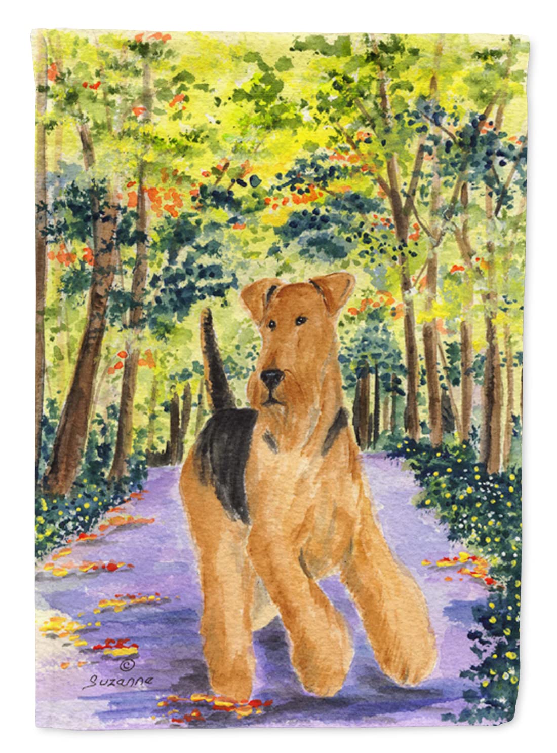 Drapeau Airedale Terrier Caroline's Treasures grande taille en toile multicolore pour maison