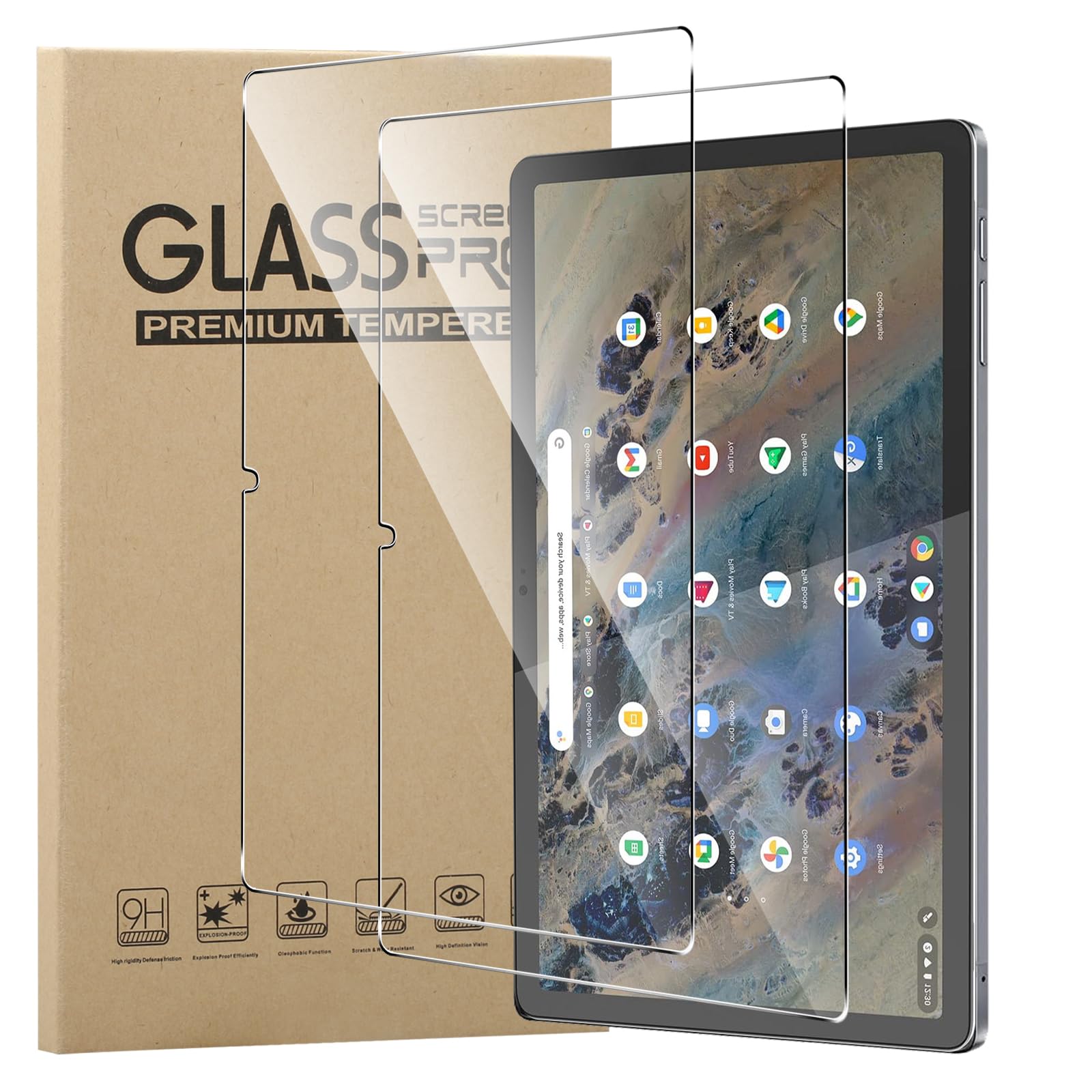 2 Packs] Gehard glazen schermbeschermer voor Lenovo Chromebook Duet Gen 9 ( 11 ″ MediaTek), HD Clear Screen Guard voor Lenovo Chromebook Duet Gen 9 (11 ″ MediaTek