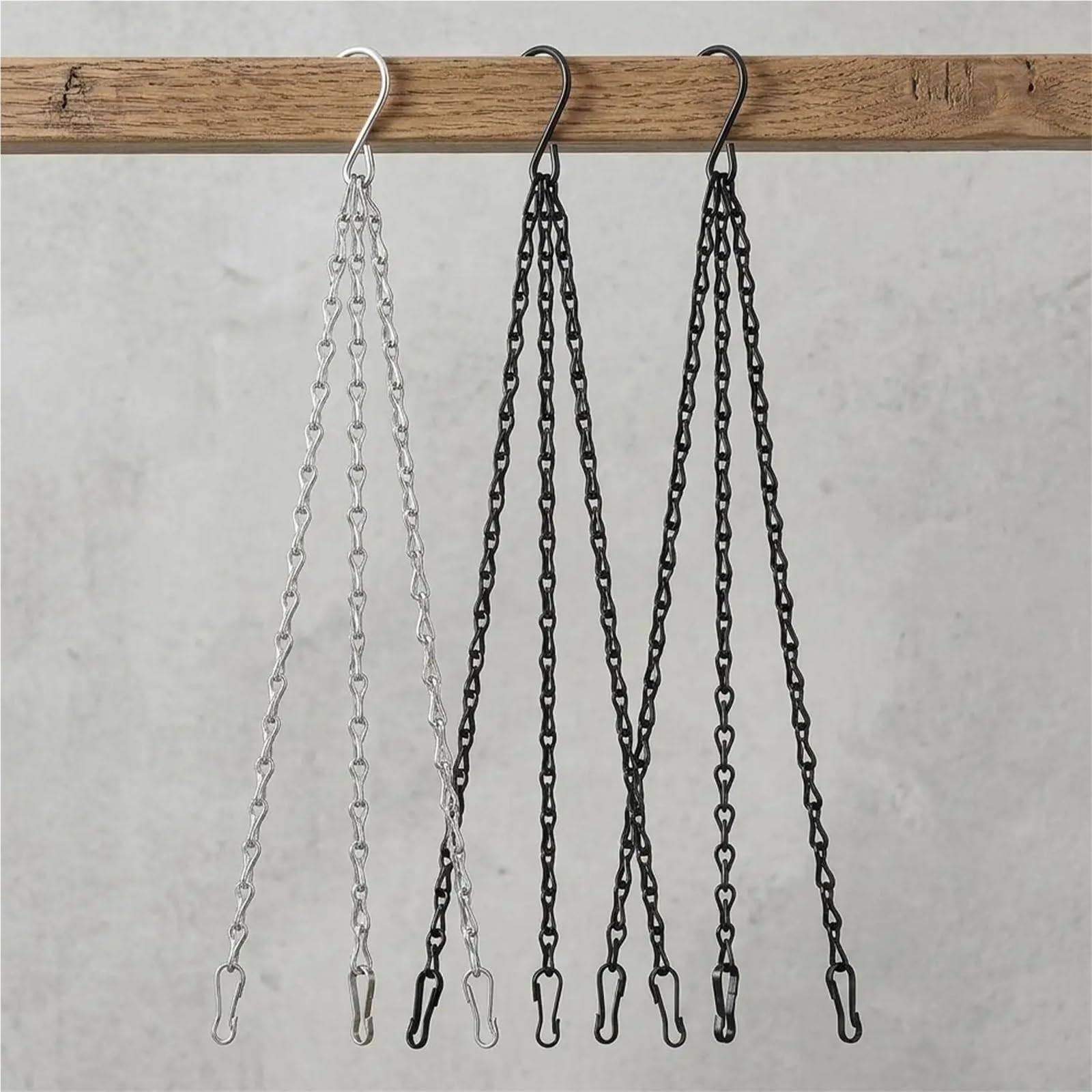 Ganci Per Vasi Sospesi Gancio for vasi da fiori, cestini sospesi, catene con ganci, catena di ricambio for fioriere, mangiatoia for uccelli, lanterna giardino(S Shape-5pcs)