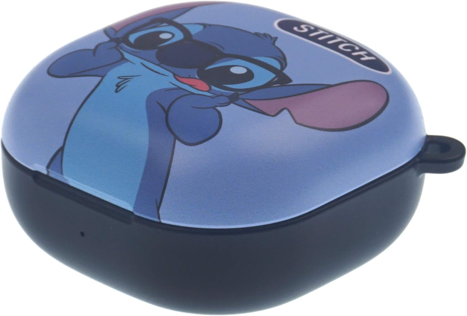 Best Compatible with Galaxy Buds2 Case/Galaxy Buds Pro Case/Galaxy Buds Live Case Key Ring Holder Keychain Hard Cover - Glasses Stitch