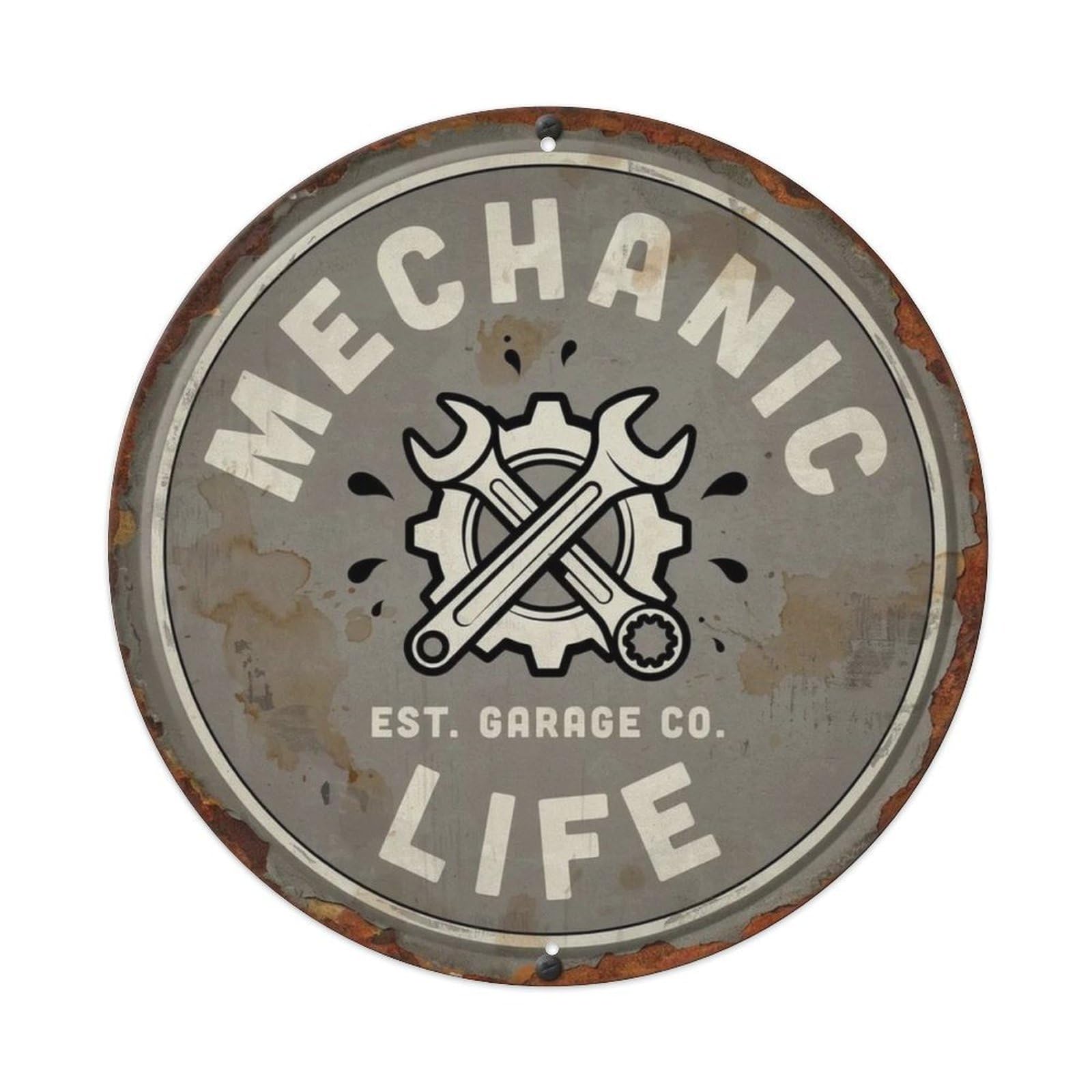 Mechanic Life Industrial Metal Tin Sign Plaque