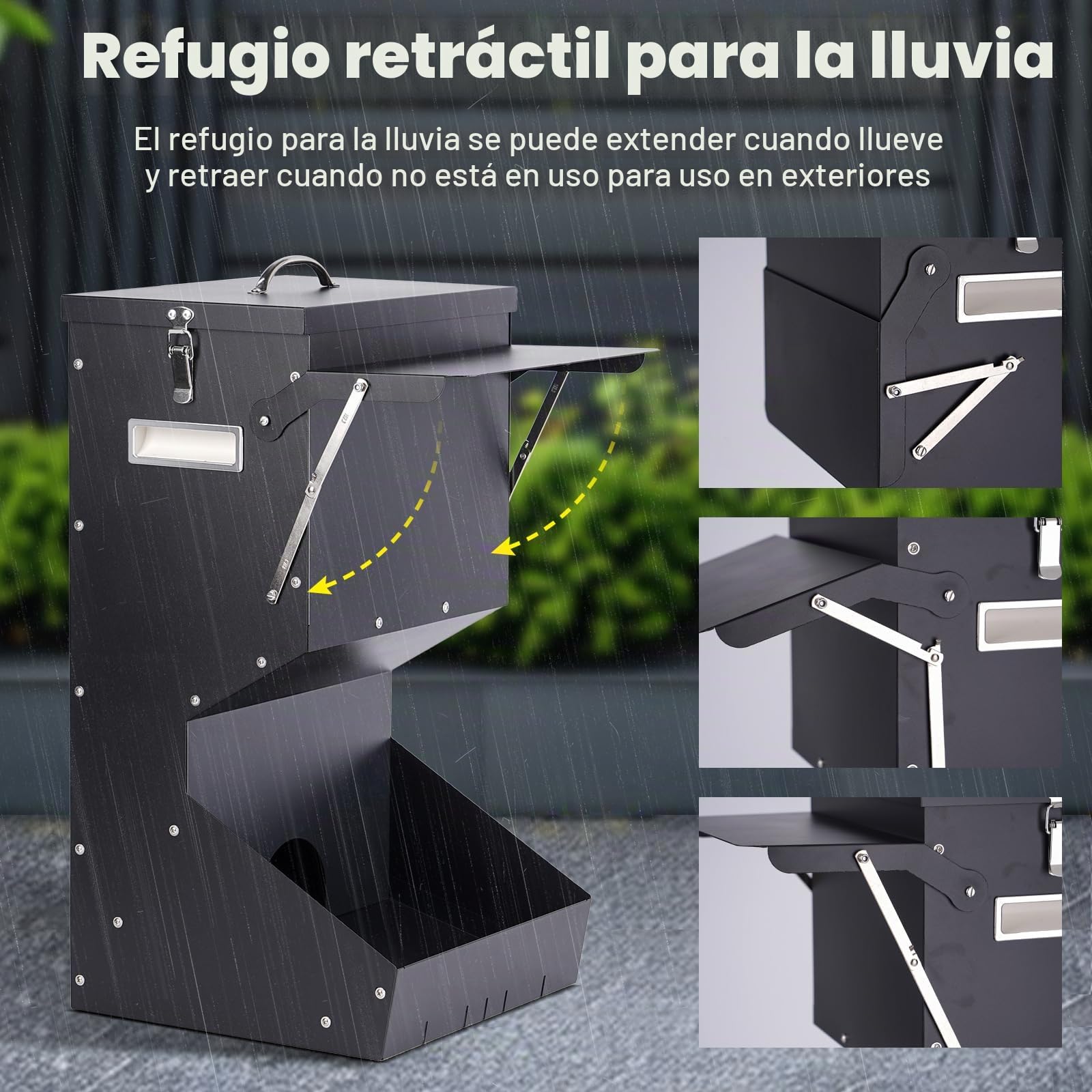 Comedero AutomáTico para Perros de Raza Grande, 25 Libras de Gravedad para Perros Al Aire Libre e Interior, Comedero Colgante para Grandes y Gatos