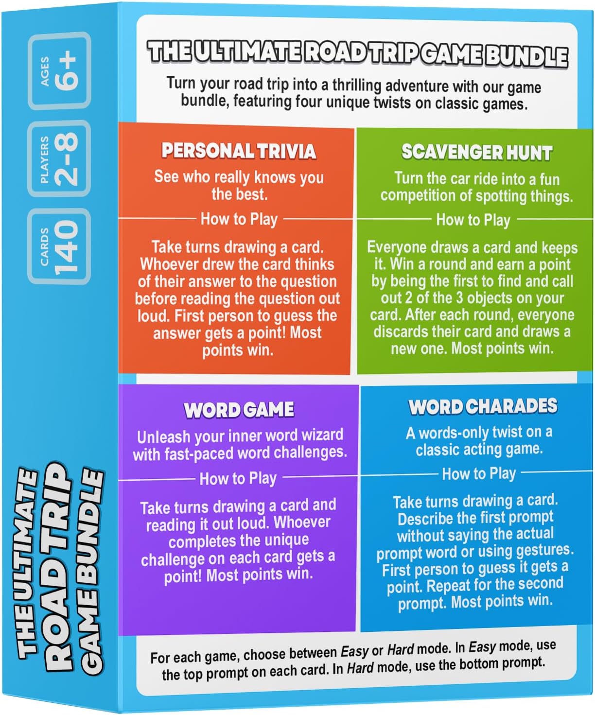 The Ultimate Road Trip Game Bundle, a 4-in-1 Car Game for Kids and Adults, Filled with Must-Have Travel Activities and Road Trip Activities - Image 6