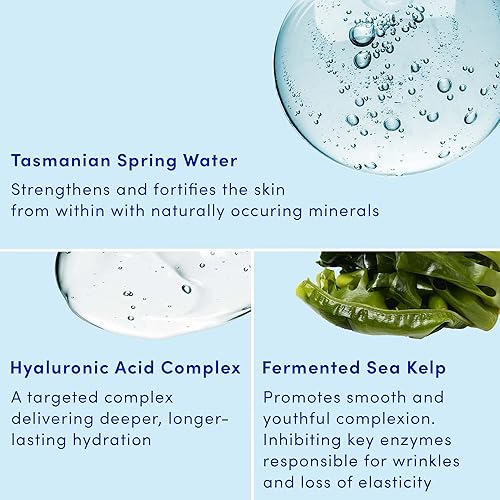 Miniatura 5 de Sand & Sky Suero de ácido hialurónico para la cara, suero hidratante con probióticos y algas marinas fermentadas, suero facial reductor de línea