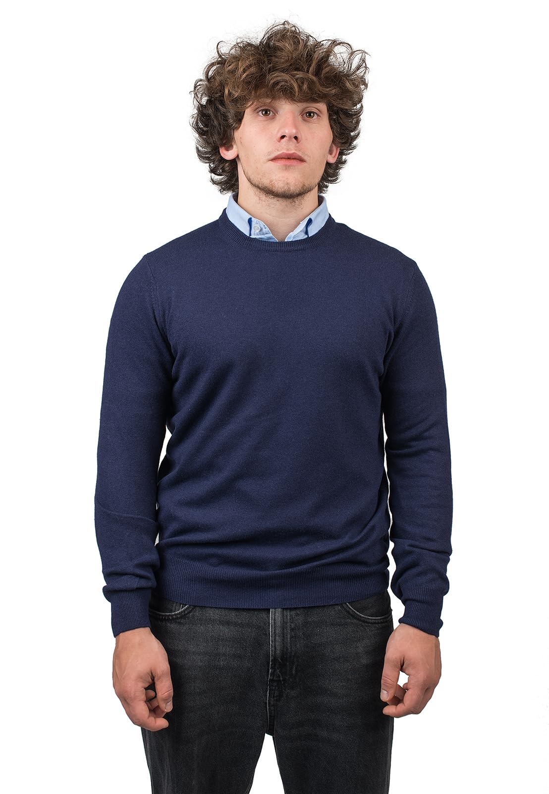 DALLE PIANE CASHMERE Maglione Uomo Misto Cashmere Lana | Maglione caldo e morbido per autunno e inverno, elegante da regalare per lei e per lui, autentico lusso Made in Italy