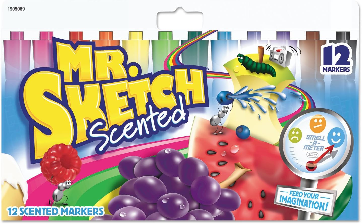 Mr. Sketch 12 Pack Scented Ink Water Color Based Fruit Smelling Markers Chisel Tip