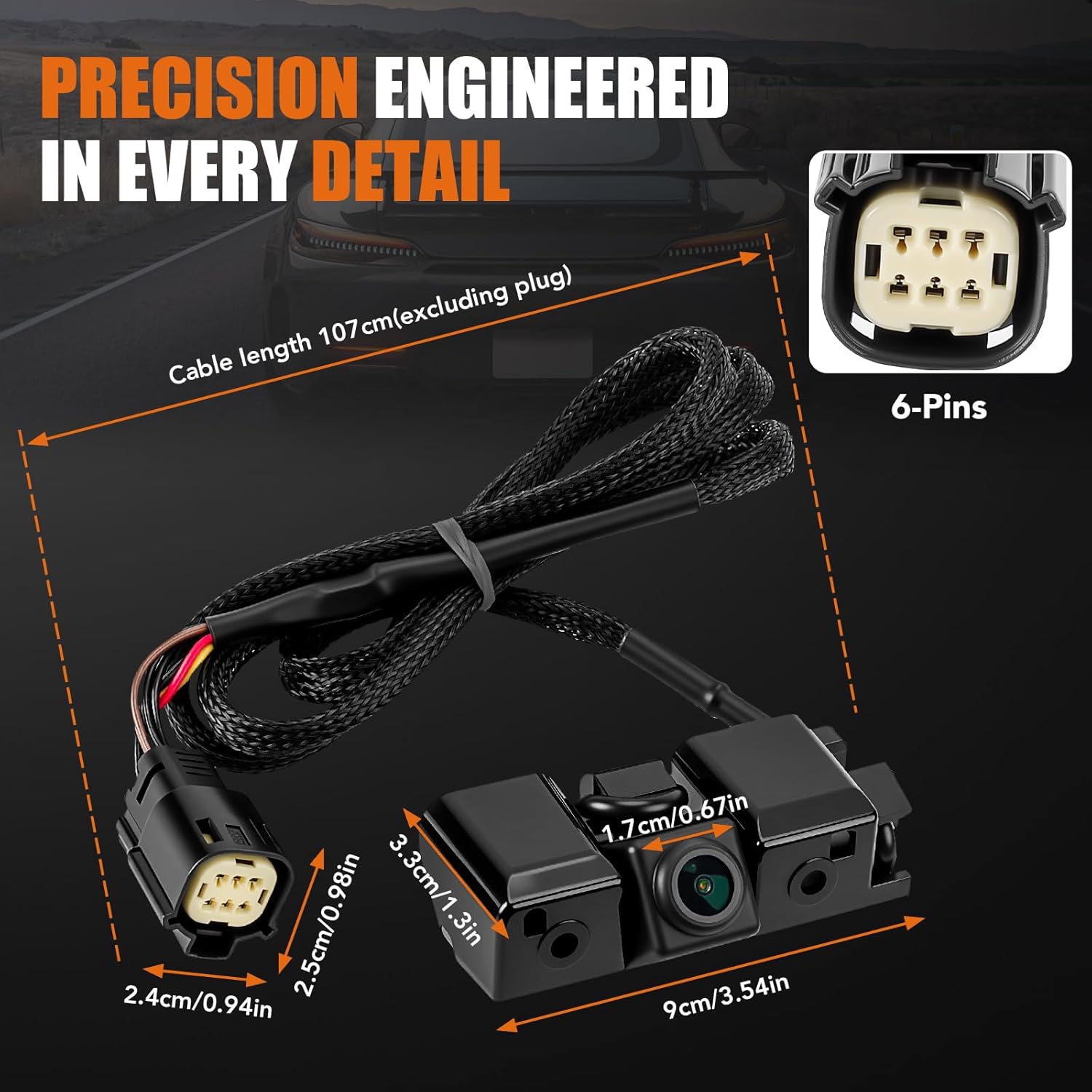 Backup Camera Rear View Compatible with 2014 2015 Chevy Silverado Cheyenne GMC Sierra 1500 2500 HD 3500 HD Night Vision Park Assist Reverse Camera Replaces# 22803702, 23306741, 84143039, PAC13