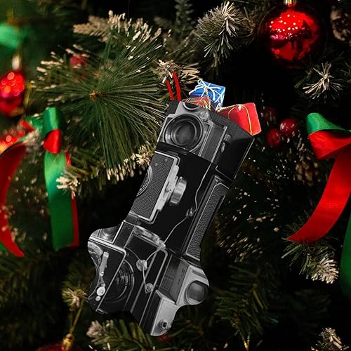 Miniatura 7 de Retro Cool Camera Collection Personalized Christmas Stocking for Dogs Cats Paw Shape Stockings Hanging Socks Gifts & Decorations for Christmas
