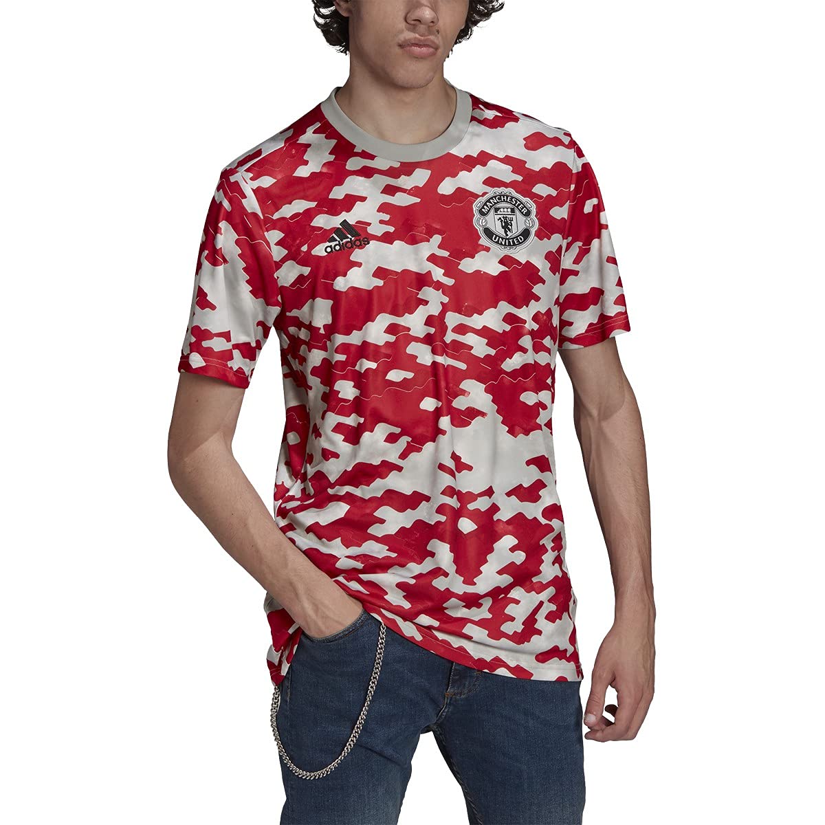adidas Manchester United 21-22 Pre-Match Jersey - Mens Soccer