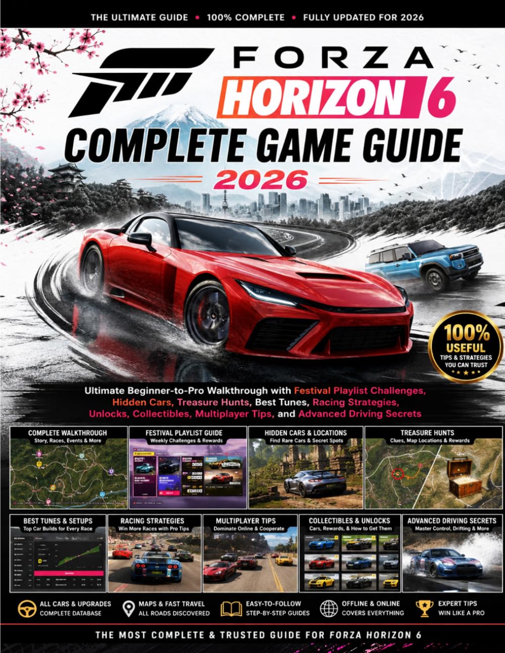 FORZA HORIZON 6 COMPLETE GAME GUIDE 2026: Ultimate Beginner-to-Pro Walkthrough with Festival Playlist Challenges, Hidden Cars, Treasure Hunts, Best ... Tips, and Advanced Driving Secrets