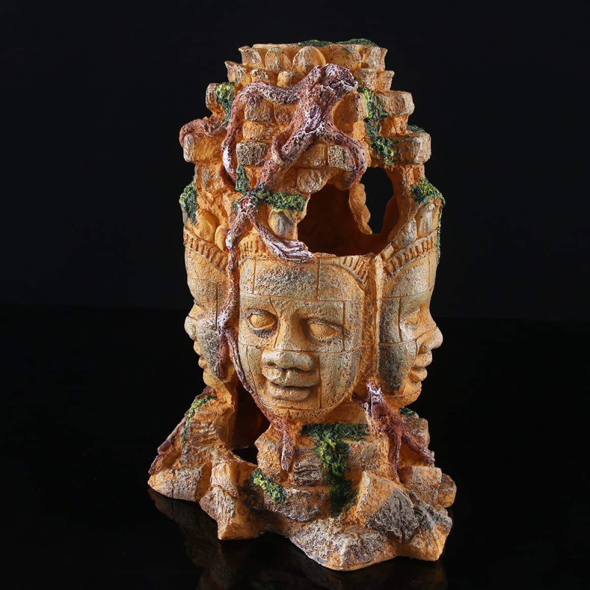 Toyvian 1 Decorazionper con Buddha Faccie Accessorio per e Rettili e Vivid e Sicuro per Acquatici