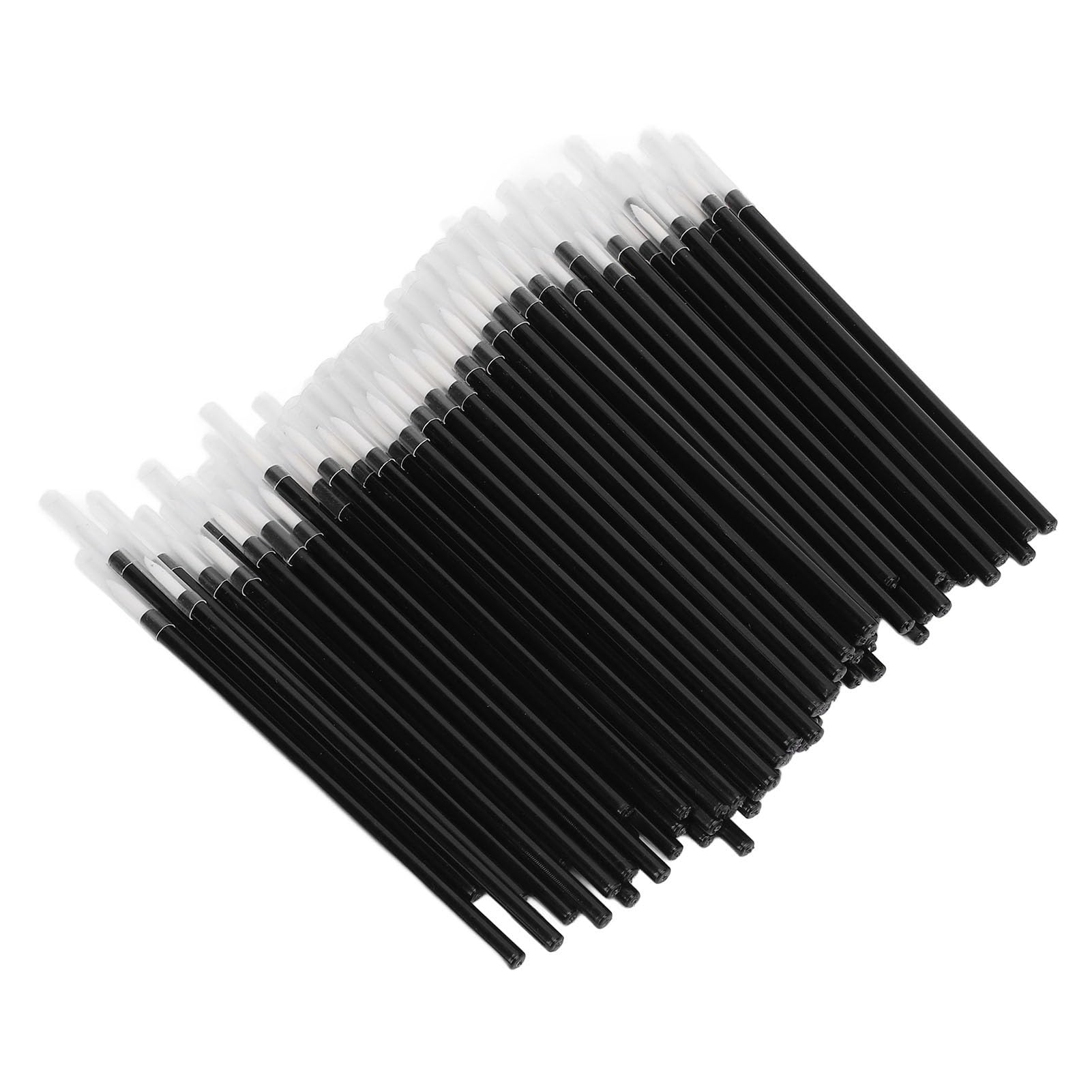 TYTOGE 100PCS Black Brushes Applicator Cosmetic Eye Wands for Eyeliners Lip Liners Makeup Tool with Container