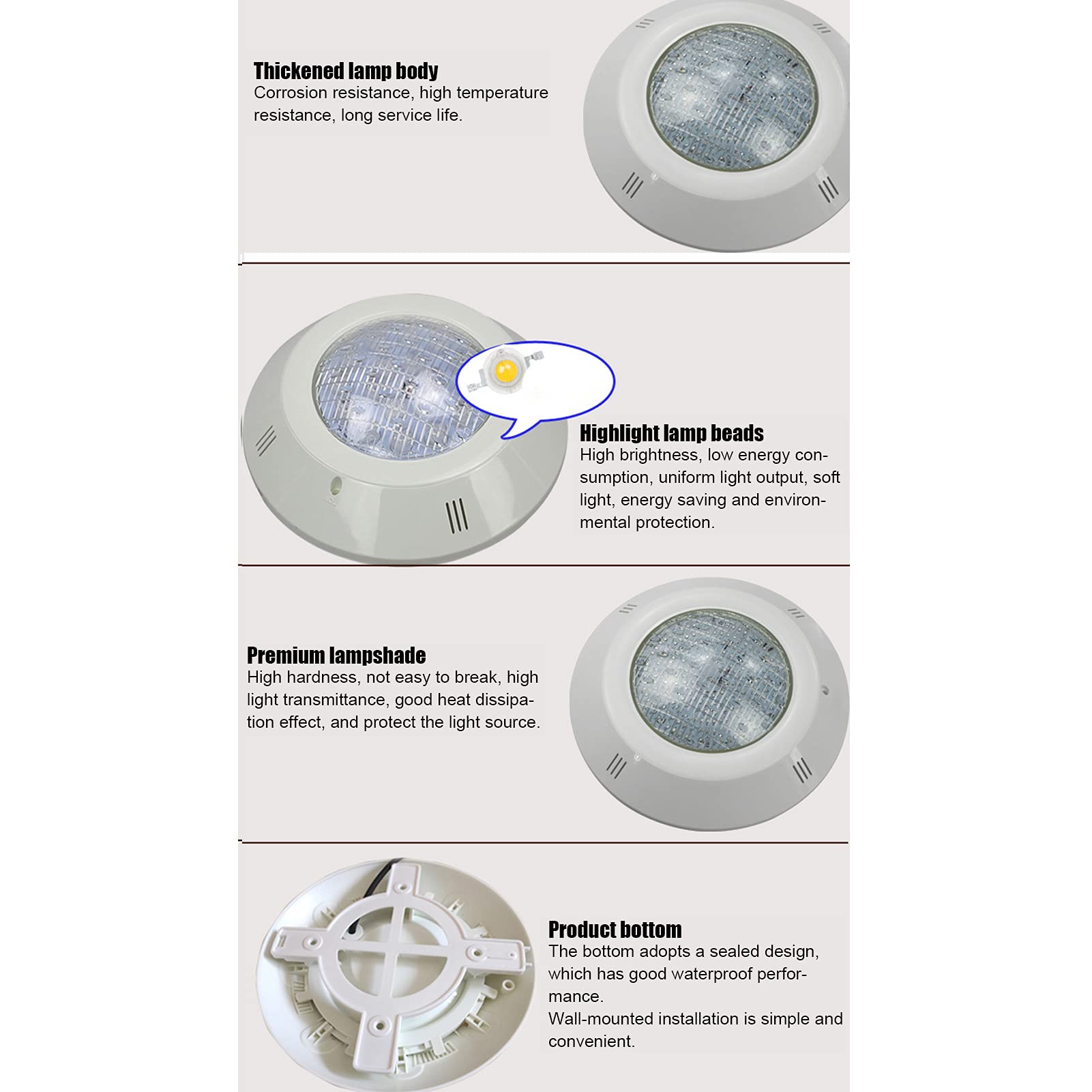 Hyuduo 18W RGB Podwodna Basenowa, IP68 18LED