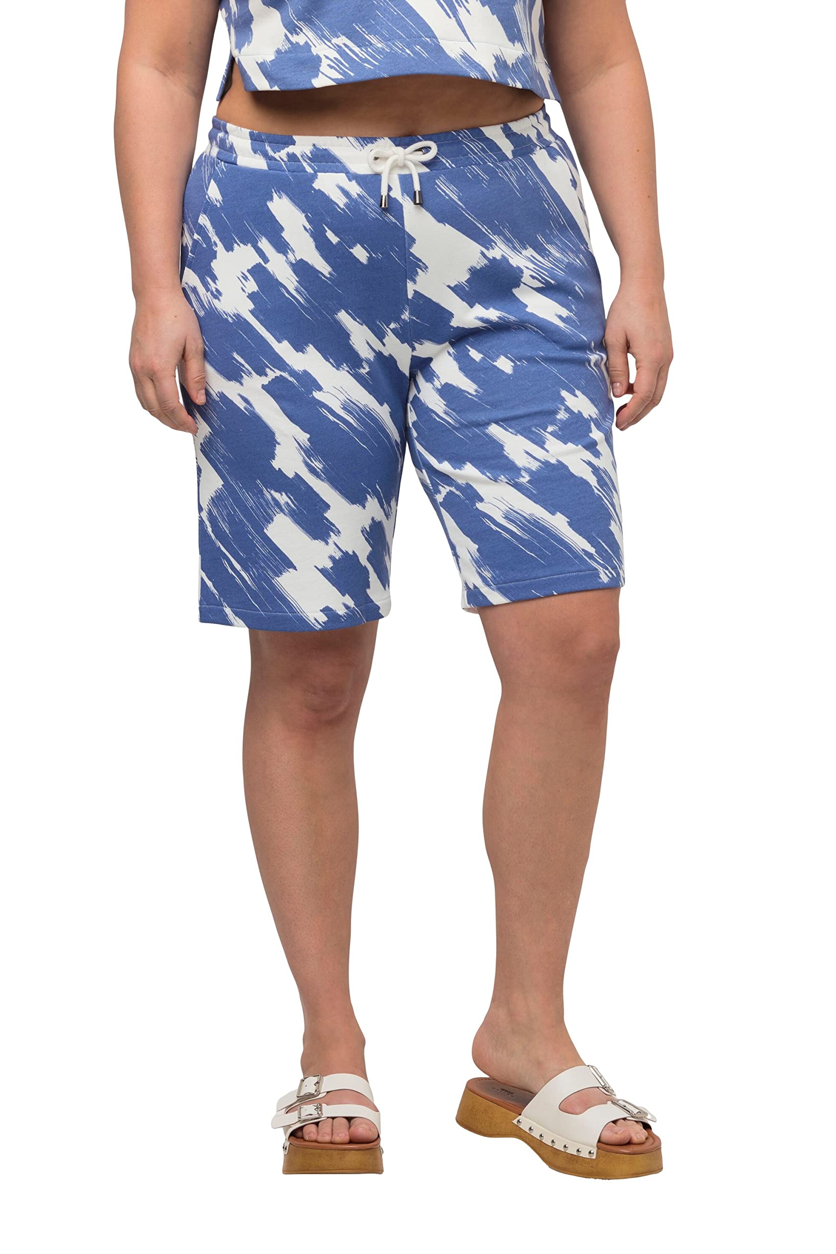 Ulla PopkenWomenswear Plus Size Curvy Oversize EcoCotton Bermuda Length Sweat Shorts 819004