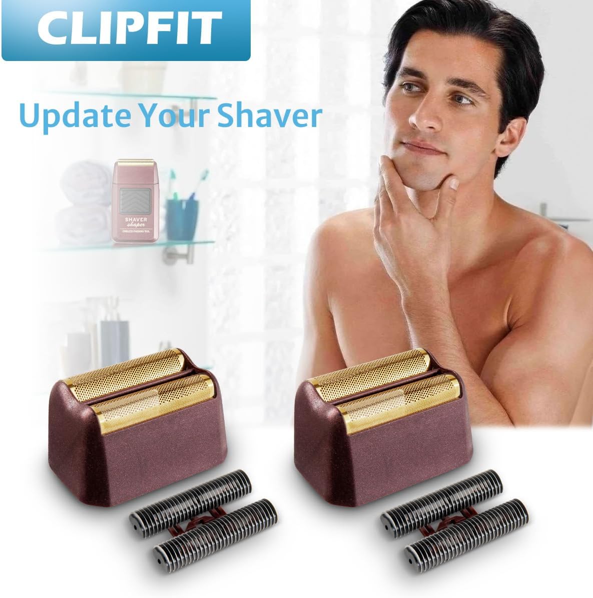 Foil Shaver Replacement Foil Compatible with Wahl 5Star Shaper (#8061-100), 2Pack, Red - Image 5