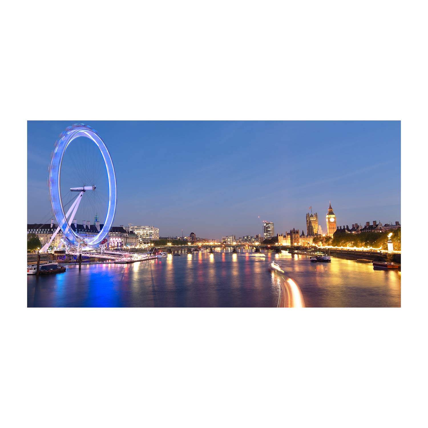Tableau plexiglas London Eye 120x60cm pour décoration murale moderne